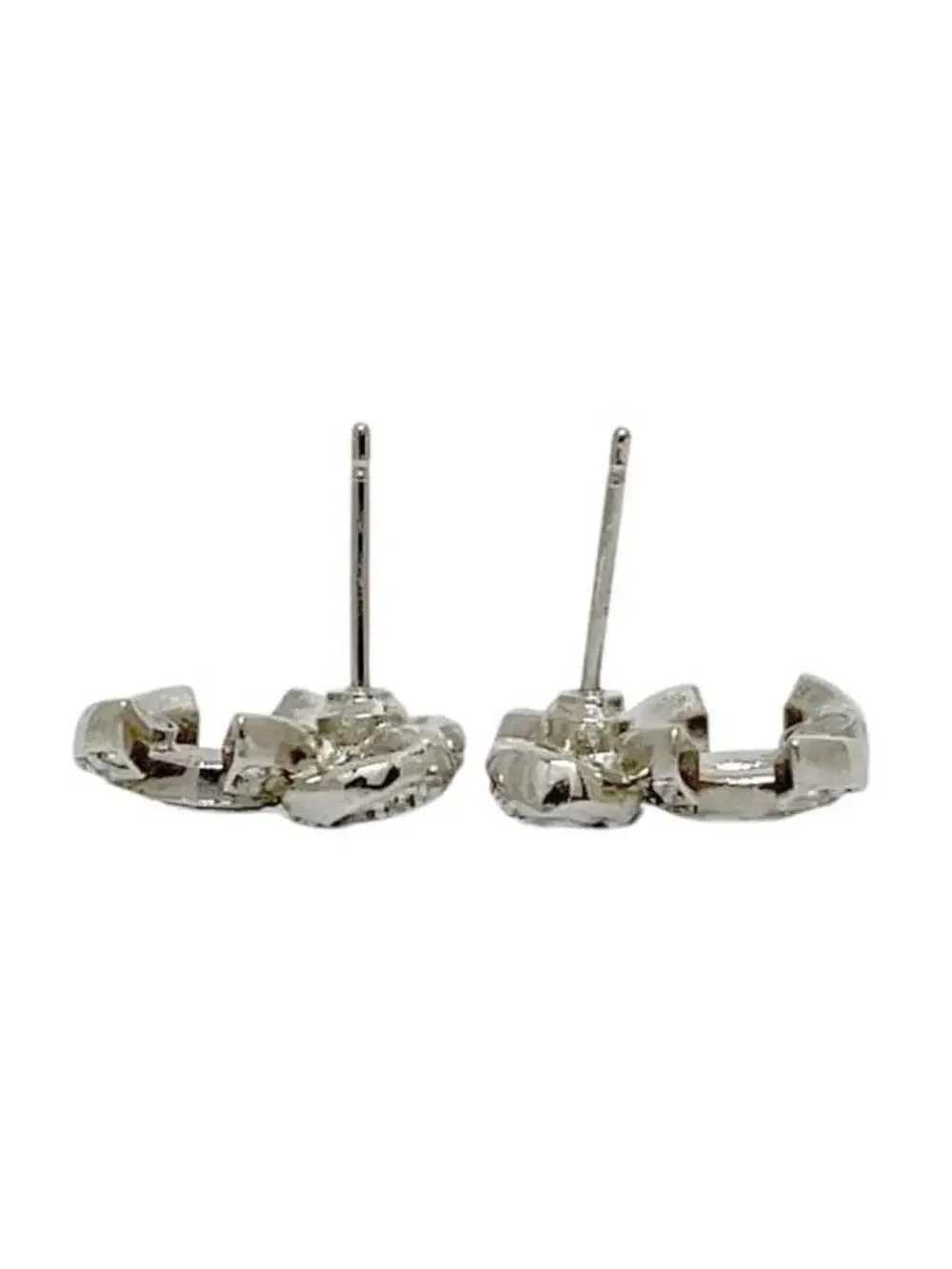 Chanel Cc Logo Earrings Silver-Tone #343282C11B